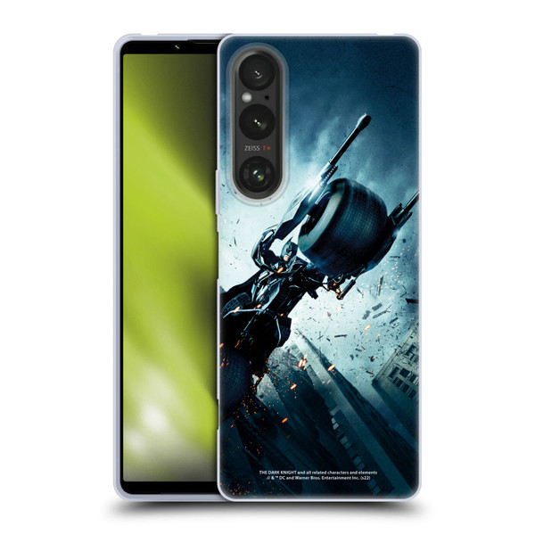 The Dark Knight Key Art Batman Batpod Soft Gel Case for Sony Xperia 1 V 5G