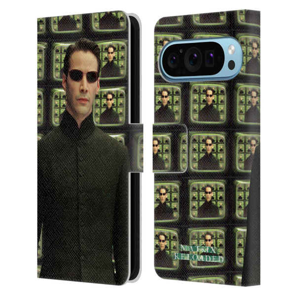 The Matrix Reloaded Key Art Neo 2 Leather Book Wallet Case Cover For Google Pixel 9 / Pixel 9 Pro