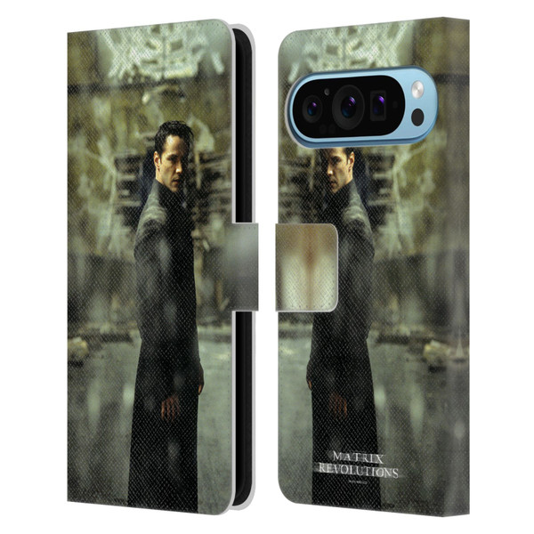 The Matrix Revolutions Key Art Neo 2 Leather Book Wallet Case Cover For Google Pixel 9 / Pixel 9 Pro