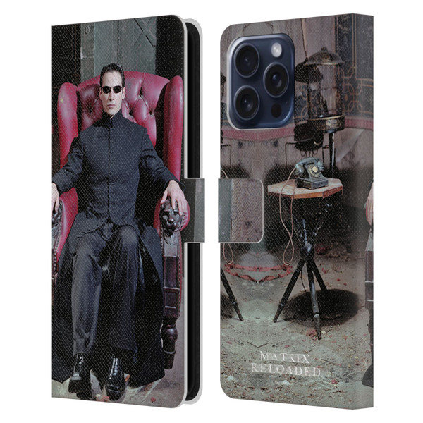 The Matrix Reloaded Key Art Neo 4 Leather Book Wallet Case Cover For Apple iPhone 16 Pro Max
