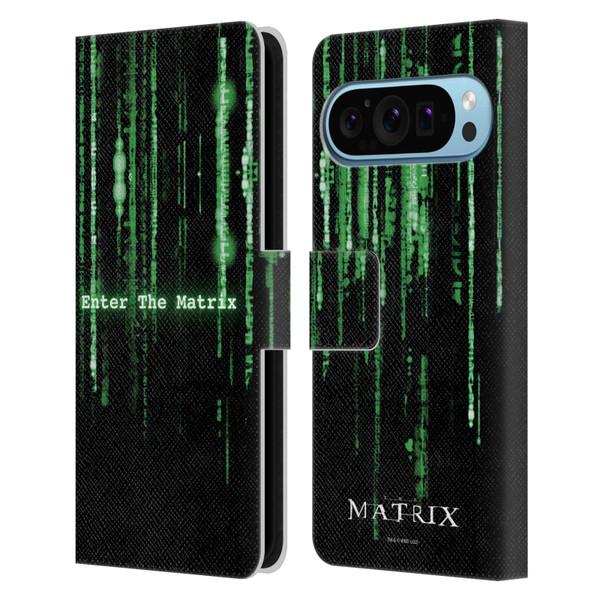 The Matrix Key Art Enter The Matrix Leather Book Wallet Case Cover For Google Pixel 9 / Pixel 9 Pro