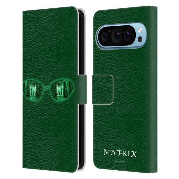 The Matrix Key Art Glass Leather Book Wallet Case Cover For Google Pixel 9 / Pixel 9 Pro