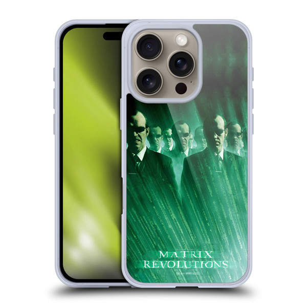 The Matrix Revolutions Key Art Smiths Soft Gel Case for Apple iPhone 16 Pro