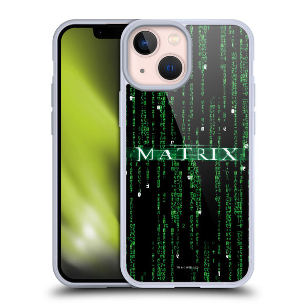 The Matrix Key Art Codes Soft Gel Case for Apple iPhone 13 Mini