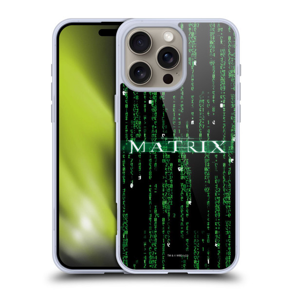The Matrix Key Art Codes Soft Gel Case for Apple iPhone 16 Pro Max