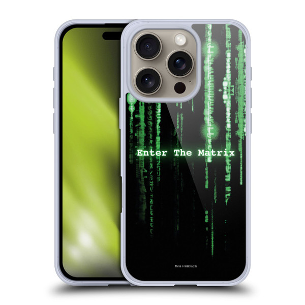 The Matrix Key Art Enter The Matrix Soft Gel Case for Apple iPhone 16 Pro