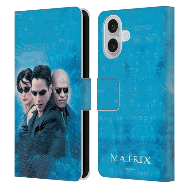 The Matrix Key Art Group 3 Leather Book Wallet Case Cover For Apple iPhone 16