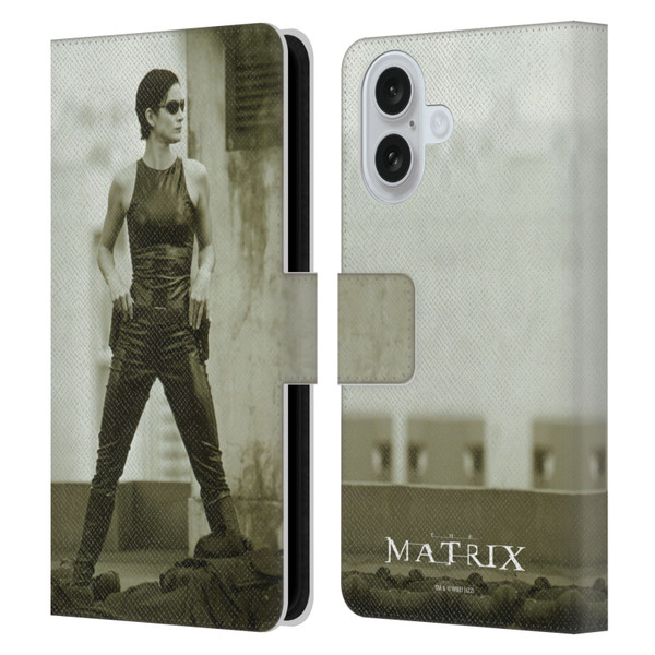 The Matrix Key Art Trinity Leather Book Wallet Case Cover For Apple iPhone 16