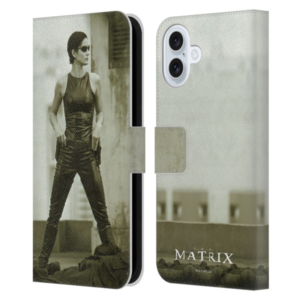 The Matrix Key Art Trinity Leather Book Wallet Case Cover For Apple iPhone 16 Plus