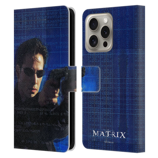 The Matrix Key Art Neo 1 Leather Book Wallet Case Cover For Apple iPhone 16 Pro