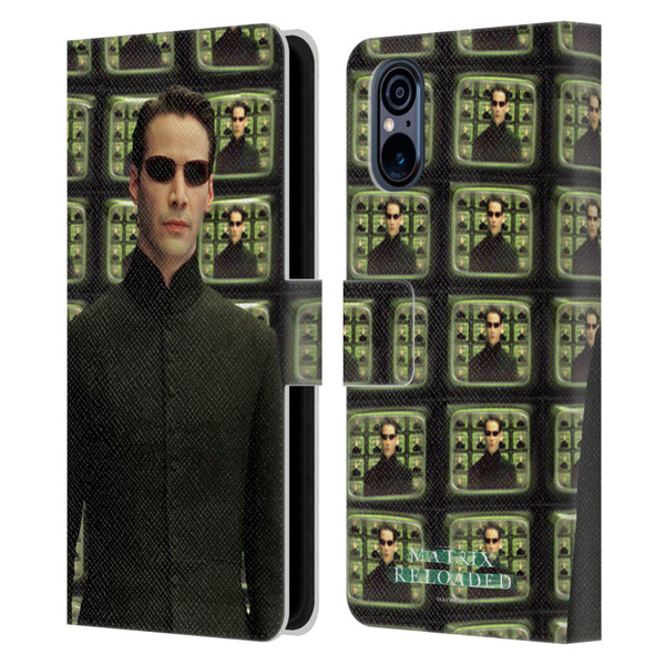 The Matrix Reloaded Key Art Neo 2 Leather Book Wallet Case Cover For Sony Xperia 5 V 5G