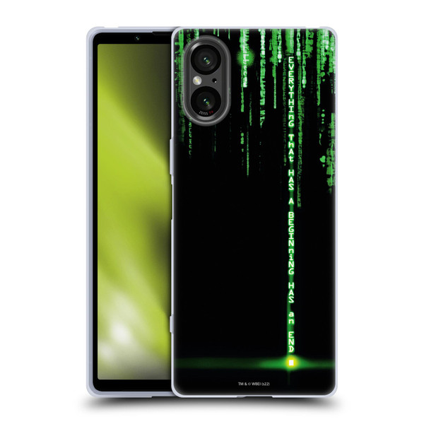 The Matrix Revolutions Key Art Everything That Has Beginning Soft Gel Case for Sony Xperia 5 V 5G