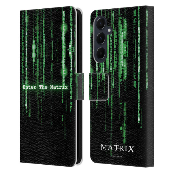 The Matrix Key Art Enter The Matrix Leather Book Wallet Case Cover For Samsung Galaxy A55 5G