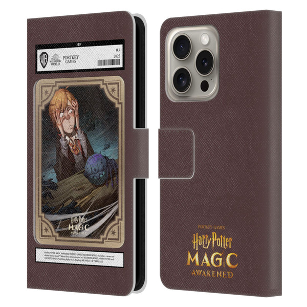 Harry Potter: Magic Awakened Characters Ronald Weasley Card Leather Book Wallet Case Cover For Apple iPhone 16 Pro