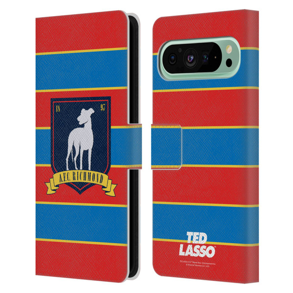 Ted Lasso Season 1 Graphics A.F.C Richmond Stripes Leather Book Wallet Case Cover For Google Pixel 9 Pro XL