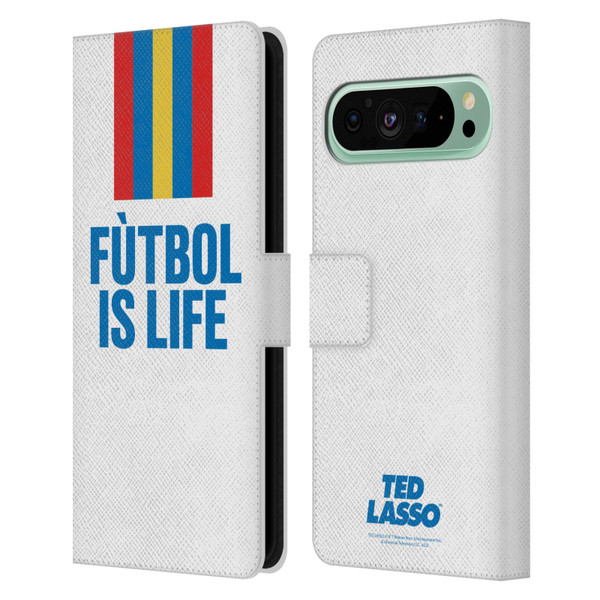 Ted Lasso Season 1 Graphics Futbol Is Life Leather Book Wallet Case Cover For Google Pixel 9 Pro XL