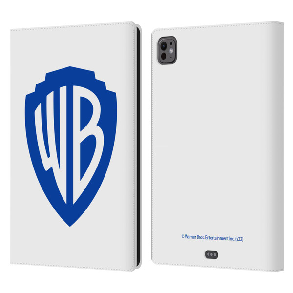 Warner Bros. Shield Logo White Leather Book Wallet Case Cover For Apple iPad Pro 11 M4 2024