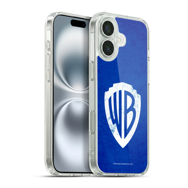 Warner Bros. Shield Logo Distressed Soft Gel Case for Apple iPhone 16 Plus & MagSafe