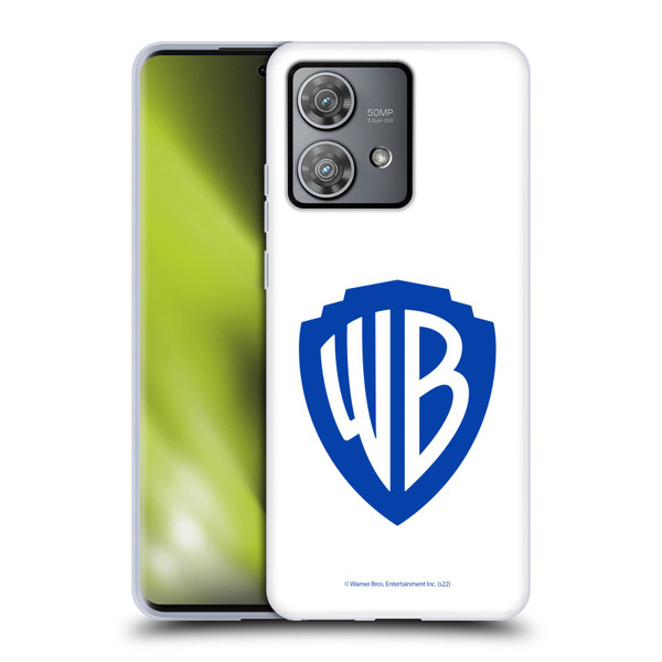 Warner Bros. Shield Logo White Soft Gel Case for Motorola Edge 40 Neo 5G