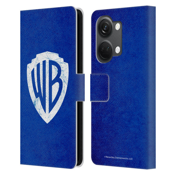 Warner Bros. Shield Logo Distressed Leather Book Wallet Case Cover For OnePlus Nord 3 5G