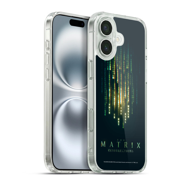 The Matrix Resurrections Key Art This Is Not The Real World Soft Gel Case for Apple iPhone 16 Plus & MagSafe