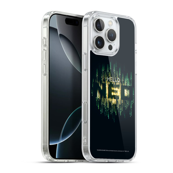 The Matrix Resurrections Key Art Hello Neo Soft Gel Case for Apple iPhone 16 Pro Max & MagSafe