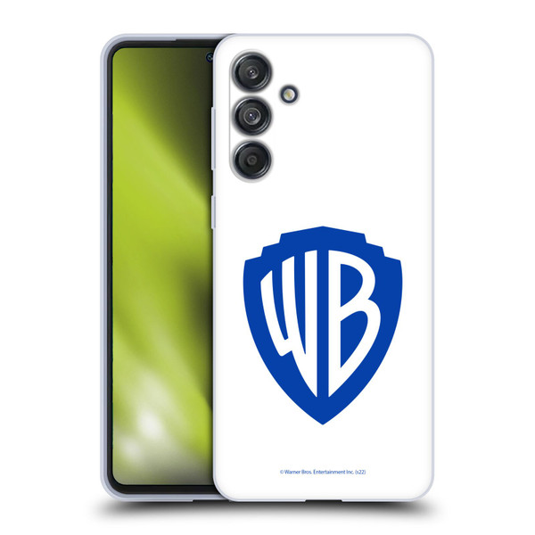Warner Bros. Shield Logo White Soft Gel Case for Samsung Galaxy M55 5G
