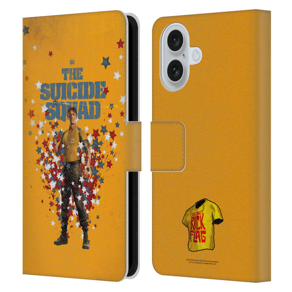 The Suicide Squad 2021 Character Poster Rick Flag Leather Book Wallet Case Cover For Apple iPhone 16