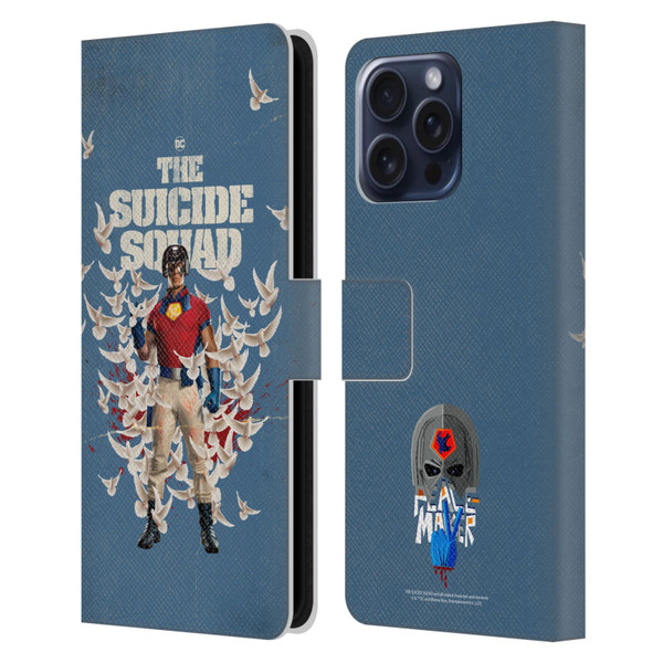 The Suicide Squad 2021 Character Poster Peacemaker Leather Book Wallet Case Cover For Apple iPhone 16 Pro Max