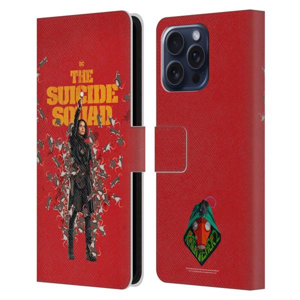 The Suicide Squad 2021 Character Poster Ratcatcher Leather Book Wallet Case Cover For Apple iPhone 16 Pro Max
