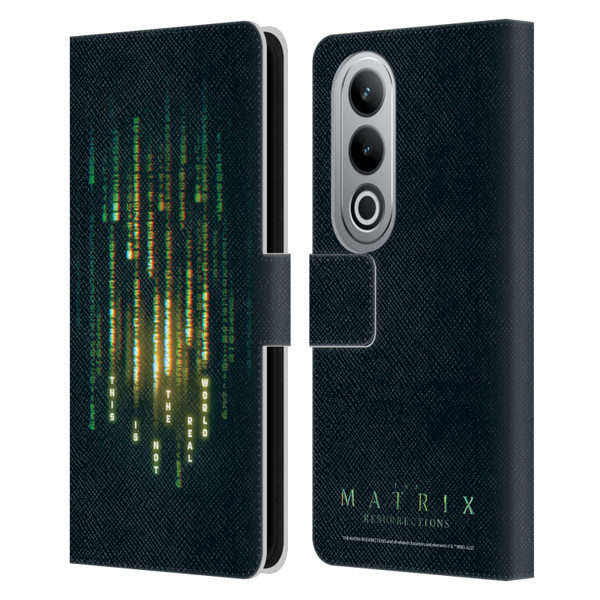 The Matrix Resurrections Key Art This Is Not The Real World Leather Book Wallet Case Cover For OPPO OnePlus Ace 3V 5G