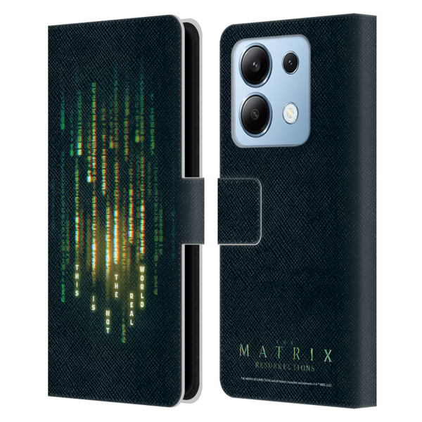 The Matrix Resurrections Key Art This Is Not The Real World Leather Book Wallet Case Cover For Xiaomi Redmi Note 13/13 Pro 5G