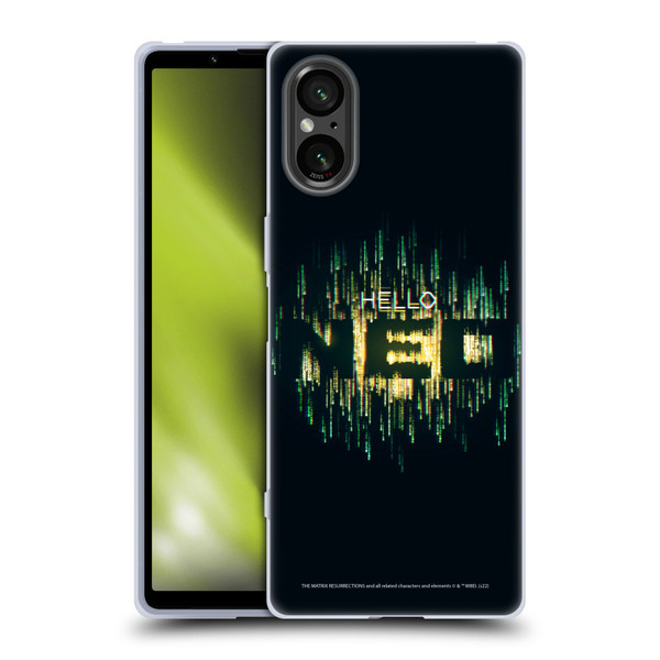 The Matrix Resurrections Key Art Hello Neo Soft Gel Case for Sony Xperia 5 V 5G