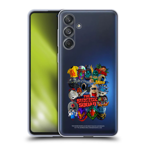 The Suicide Squad 2021 Character Poster Group Head Soft Gel Case for Samsung Galaxy M55 5G