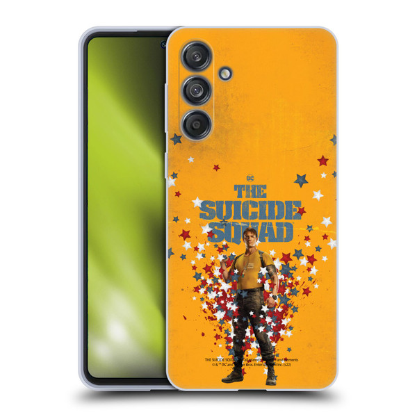 The Suicide Squad 2021 Character Poster Rick Flag Soft Gel Case for Samsung Galaxy M55 5G