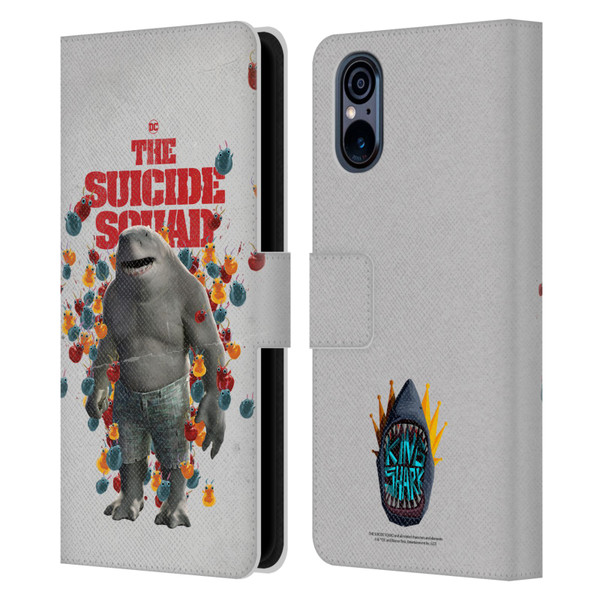The Suicide Squad 2021 Character Poster King Shark Leather Book Wallet Case Cover For Sony Xperia 5 V 5G