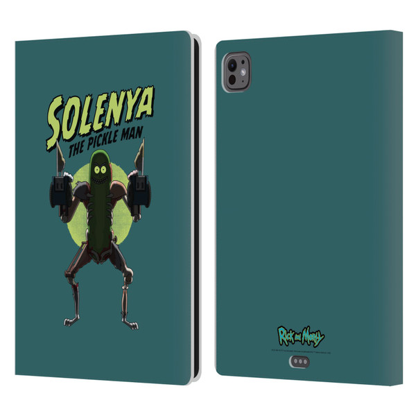 Rick And Morty Season 3 Character Art Pickle Rick Leather Book Wallet Case Cover For Apple iPad Pro 11 M4 2024