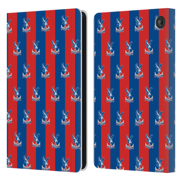 Crystal Palace FC Crest Pattern Leather Book Wallet Case Cover For Amazon Fire 7 2022