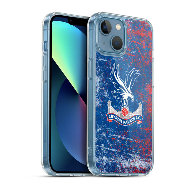 Crystal Palace FC Crest Distressed Soft Gel Case for Apple iPhone 13 Mini & MagSafe