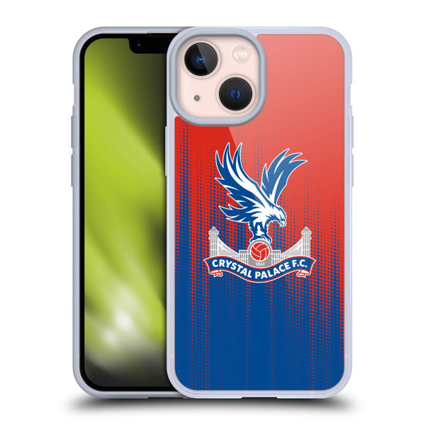 Crystal Palace FC Crest Halftone Soft Gel Case for Apple iPhone 13 Mini & MagSafe