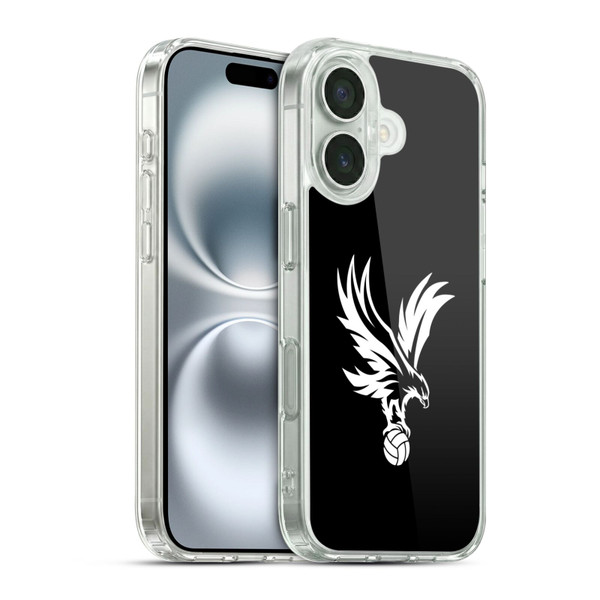 Crystal Palace FC Crest Eagle Grey Soft Gel Case for Apple iPhone 16 & MagSafe
