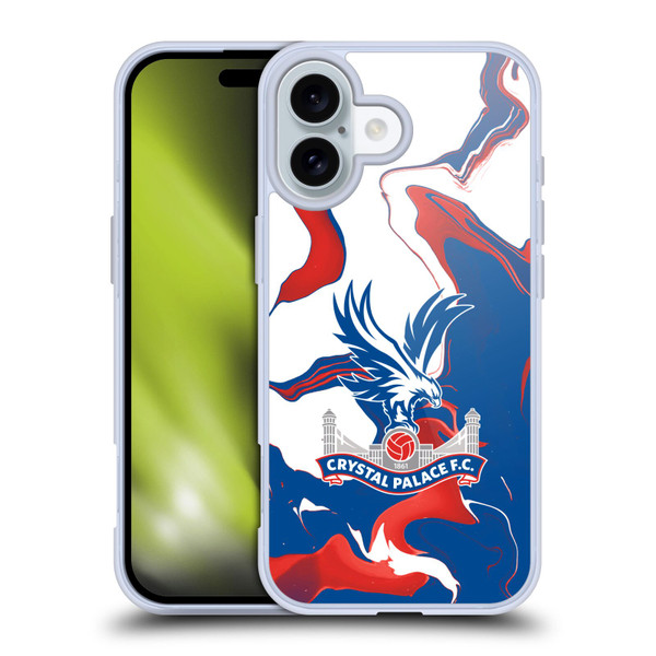 Crystal Palace FC Crest Marble Soft Gel Case for Apple iPhone 16