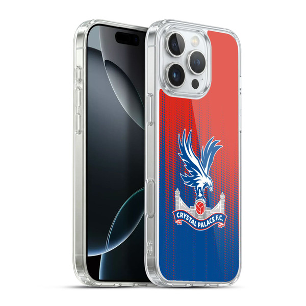 Crystal Palace FC Crest Halftone Soft Gel Case for Apple iPhone 16 Pro Max & MagSafe