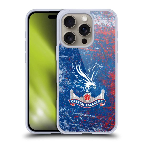 Crystal Palace FC Crest Distressed Soft Gel Case for Apple iPhone 16 Pro