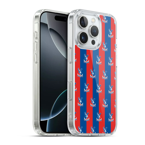 Crystal Palace FC Crest Pattern Soft Gel Case for Apple iPhone 16 Pro & MagSafe