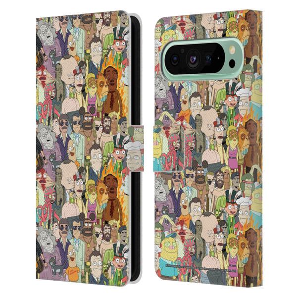 Rick And Morty Season 3 Graphics Interdimensional Space Cable Leather Book Wallet Case Cover For Google Pixel 9 Pro XL