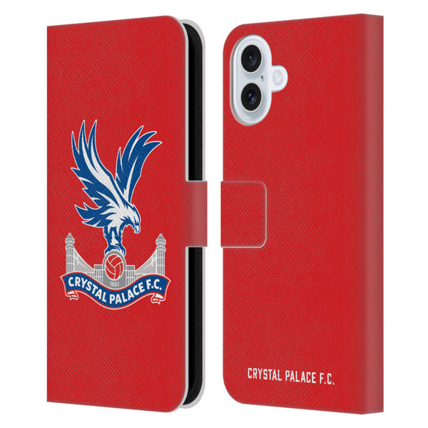 Crystal Palace FC Crest Eagle Leather Book Wallet Case Cover For Apple iPhone 16 Plus