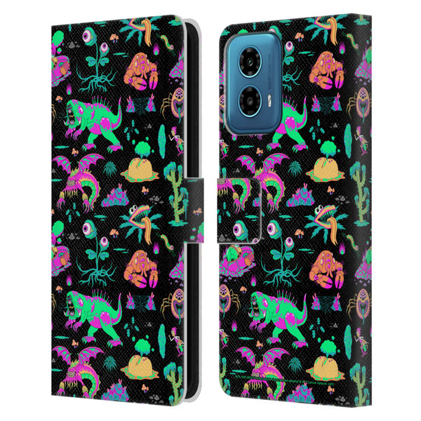Rick And Morty Season 3 Graphics Aliens Leather Book Wallet Case Cover For Motorola Moto G34 5G