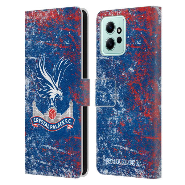 Crystal Palace FC Crest Distressed Leather Book Wallet Case Cover For Xiaomi Redmi 12