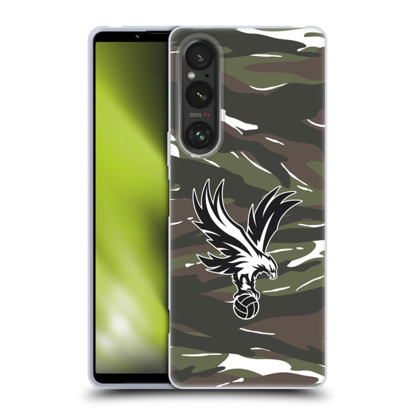 Crystal Palace FC Crest Woodland Camouflage Soft Gel Case for Sony Xperia 1 V 5G